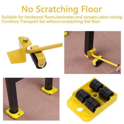 Furniture Moving Kit  Yellow For Upto 300 KG