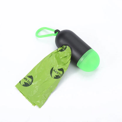 40 Poop Bags Degradable Material With Easy to Carry Holder Green