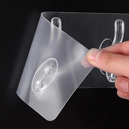 6 Row Transparent Strong Self Adhesive Hook Nail free