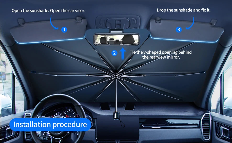 Car Windshield Umbrella Sunshade Protector